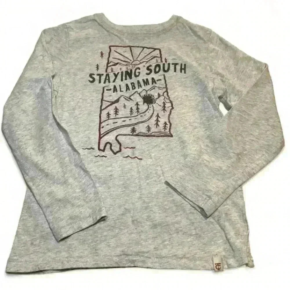 True Craft - Gray Alabama ling sleeve- Boys size 5